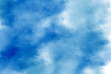 Fototapeta premium Abstract blue art watercolor background