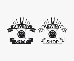 vintage sewing typography  Design. Sewing is a lifestyle. Vector illustration Concept for shirt, print, stamp label or tee. Vintage typography design with sewing tools.