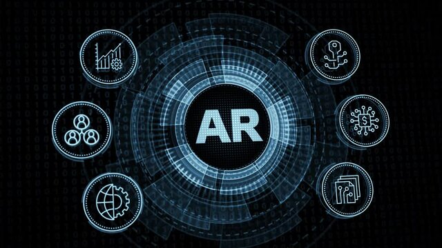 Ar, augmented reality icon. Business, Technology, Internet and network concept.
