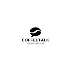 Coffee Talk Logo Vector Icon Illustration