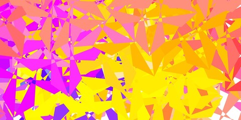 Light blue, yellow vector gradient polygon texture.