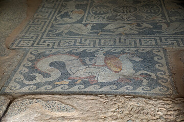 The House of the mosaics.The ancient city of Eretria, Euboea, Greece.