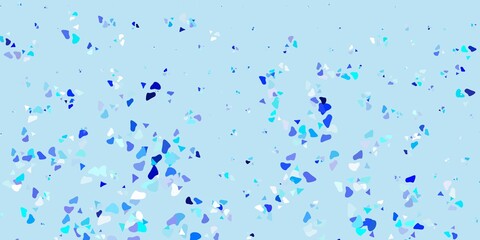 Light blue vector template with abstract forms.