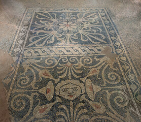 The House of the mosaics.The ancient city of Eretria, Euboea, Greece.