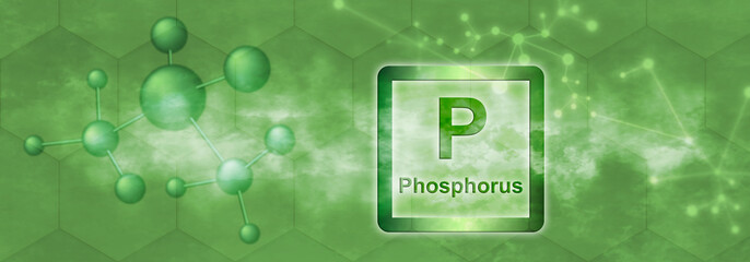 P symbol. Phosphorus chemical element