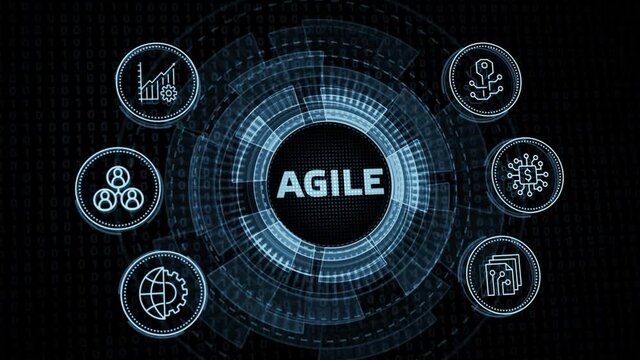 Business, Technology, Internet and network concept. Agile Software Development.