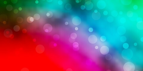 Light Green, Red vector backdrop with circles.