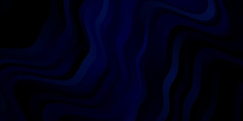 Dark BLUE vector background with bows.