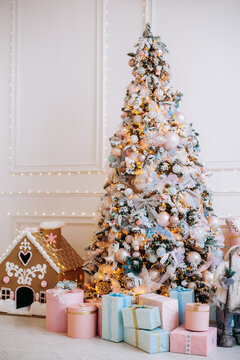Beautiful light Christmas tree