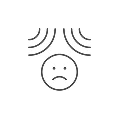 Emotional pressure line outline icon
