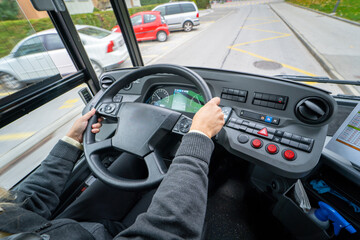 blond woman driving a car in a job day