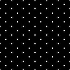 Black and white dot seamless pattern. Point texture. Polka dots background. Simple small geometric pattern. Classic polkadots. Abstract minimal dotty. Dotted design prints. Repeat polkadot. Vector