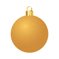 happy merry christmas golden ball