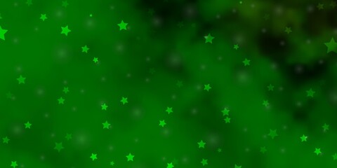 Light Green, Yellow vector texture with beautiful stars.