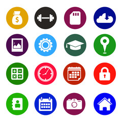 Icon Pack. 16 Icon For Mobile App. Set Of Icon Mobile And Web App. Finance Icon, Bussines Icon, Mobile App Icon, Web Icon, Education app Icon. EPS10