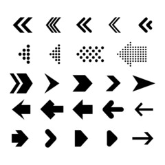 Info Graphic Arrows big black set icons. Arrow icon. Arrow vector collection. Arrow. Cursor. Modern simple arrows. Vector illustration.