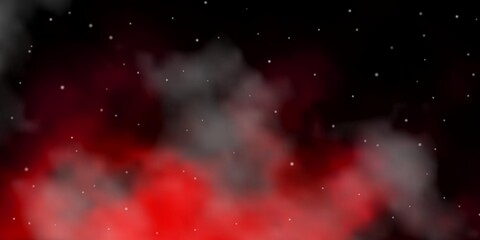 Dark Pink vector background with small and big stars.
