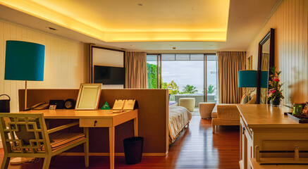 interior of double bedroom with fully furnished