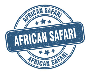 african safari stamp. african safari label. round grunge sign