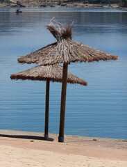 Holiday ambience on the Orellana lake, Badajoz - Spain