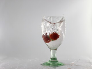 Strawberries in glass