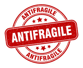 antifragile stamp. antifragile label. round grunge sign