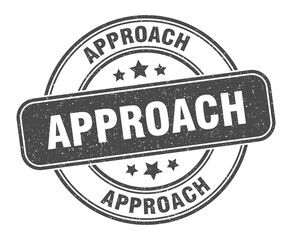 approach stamp. approach label. round grunge sign