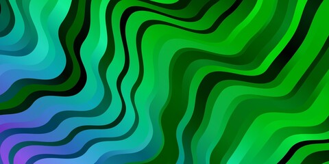 Light Pink, Green vector background with bent lines.
