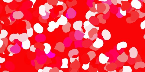 Light pink, red vector pattern with abstract shapes.