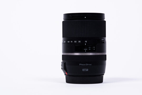 Gothenburg, Sweden - June 2019: Tamron 16-300mm f/3.5-6.3 Di II VC PZD photographic lens..