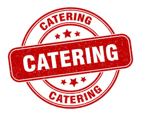 catering stamp. catering label. round grunge sign