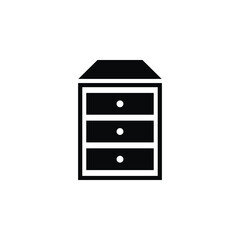 Drawer Unit icon vector icon on white background