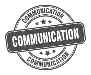 communication stamp. communication label. round grunge sign