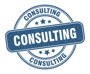 consulting stamp. consulting label. round grunge sign