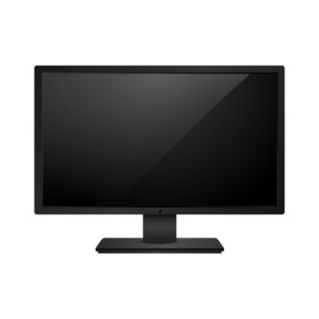 Realistic TV or monitor mock up. Vector.