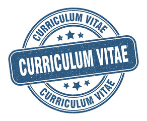 curriculum vitae stamp. curriculum vitae label. round grunge sign
