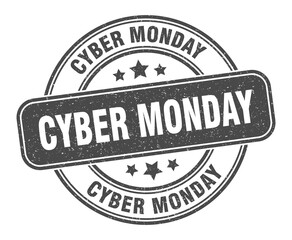 Fototapeta premium cyber monday stamp. cyber monday label. round grunge sign