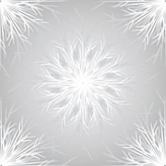 vector, isolated, beautiful winter pattern on gray background