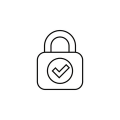 lock icon on white background
