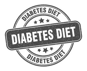 diabetes diet stamp. diabetes diet label. round grunge sign