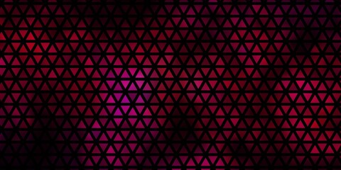 Light Pink vector template with crystals, triangles.