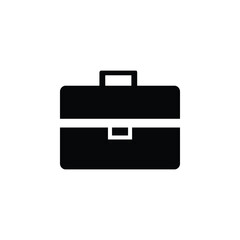 black briefcase icon isolated