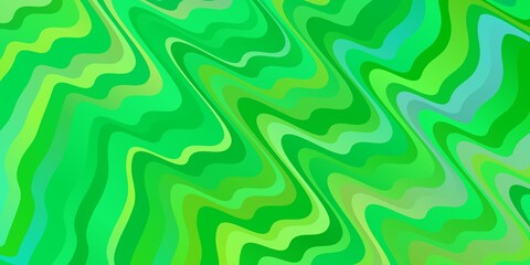 Light Blue, Green vector pattern with curves.