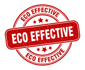 eco effective stamp. eco effective label. round grunge sign
