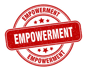 empowerment stamp. empowerment label. round grunge sign