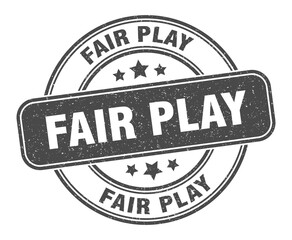 fair play stamp. fair play label. round grunge sign