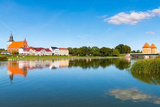 Panoramic View Of Wolin  Town At Sunny Day