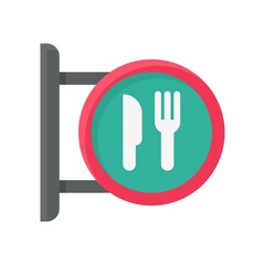 high school related eating or resturant sign board vectors in flat style,