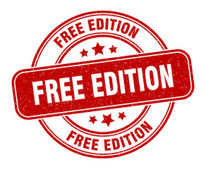 free edition stamp. free edition label. round grunge sign