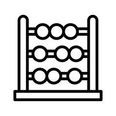 high school related abacus with circles and stand vectors in lineal style,